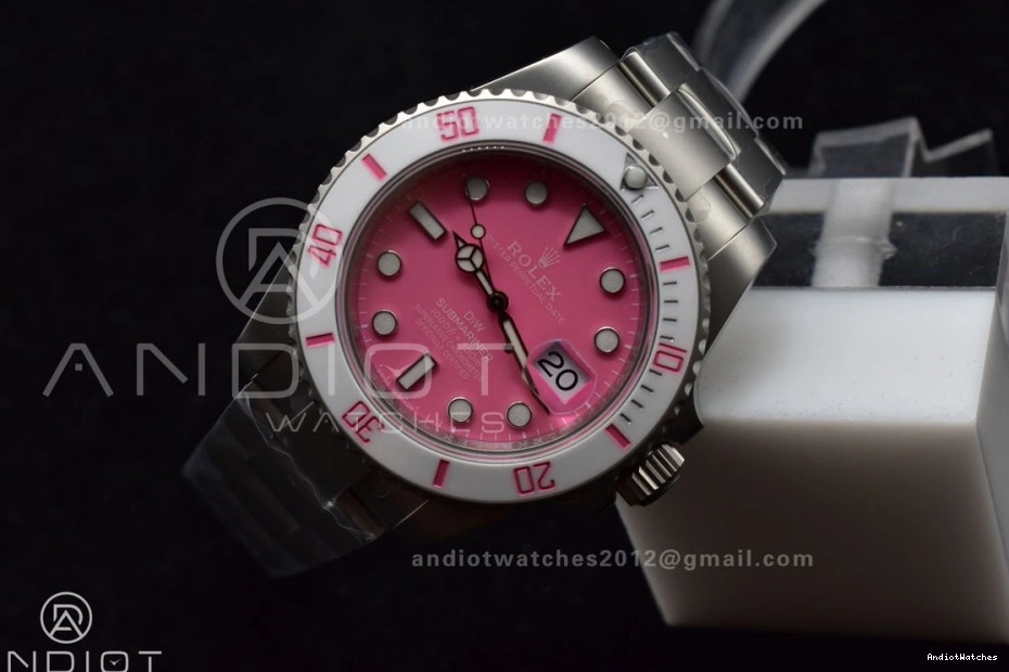 VS DIW Best Pink Edition 1:1 Sandblasted Dial VSF SS GoAnywhere Bracelet 1160 Submariner On 0830